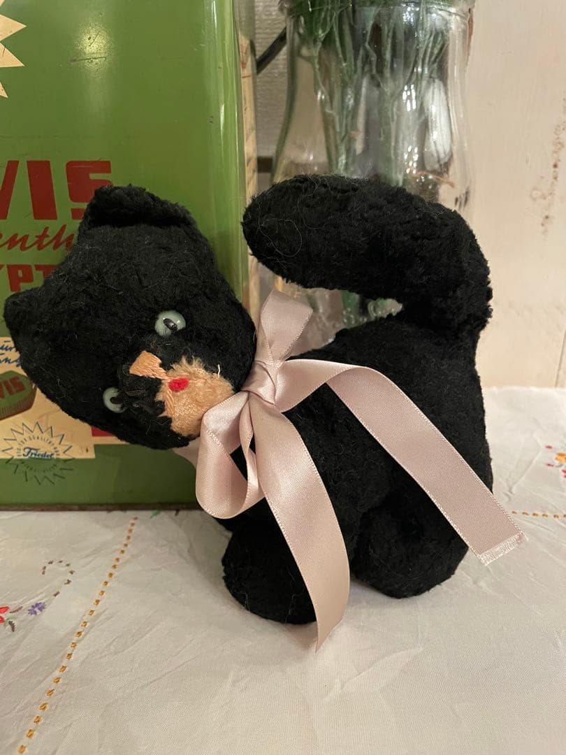 アンティーク　フランス　黒猫