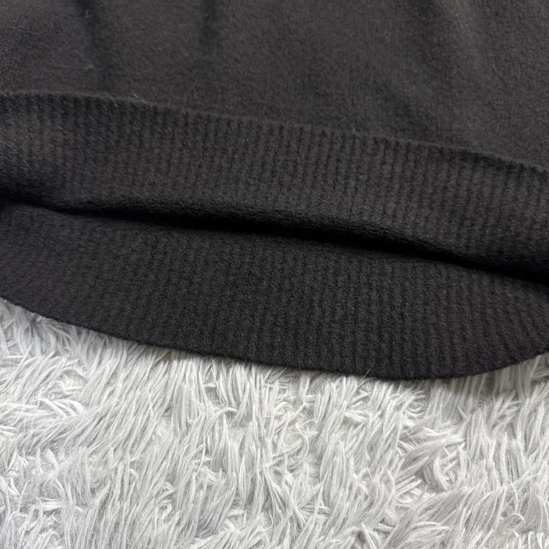 美品✨セオリー カシミヤ混 ニットロングワンピース ハイネック ブラック M