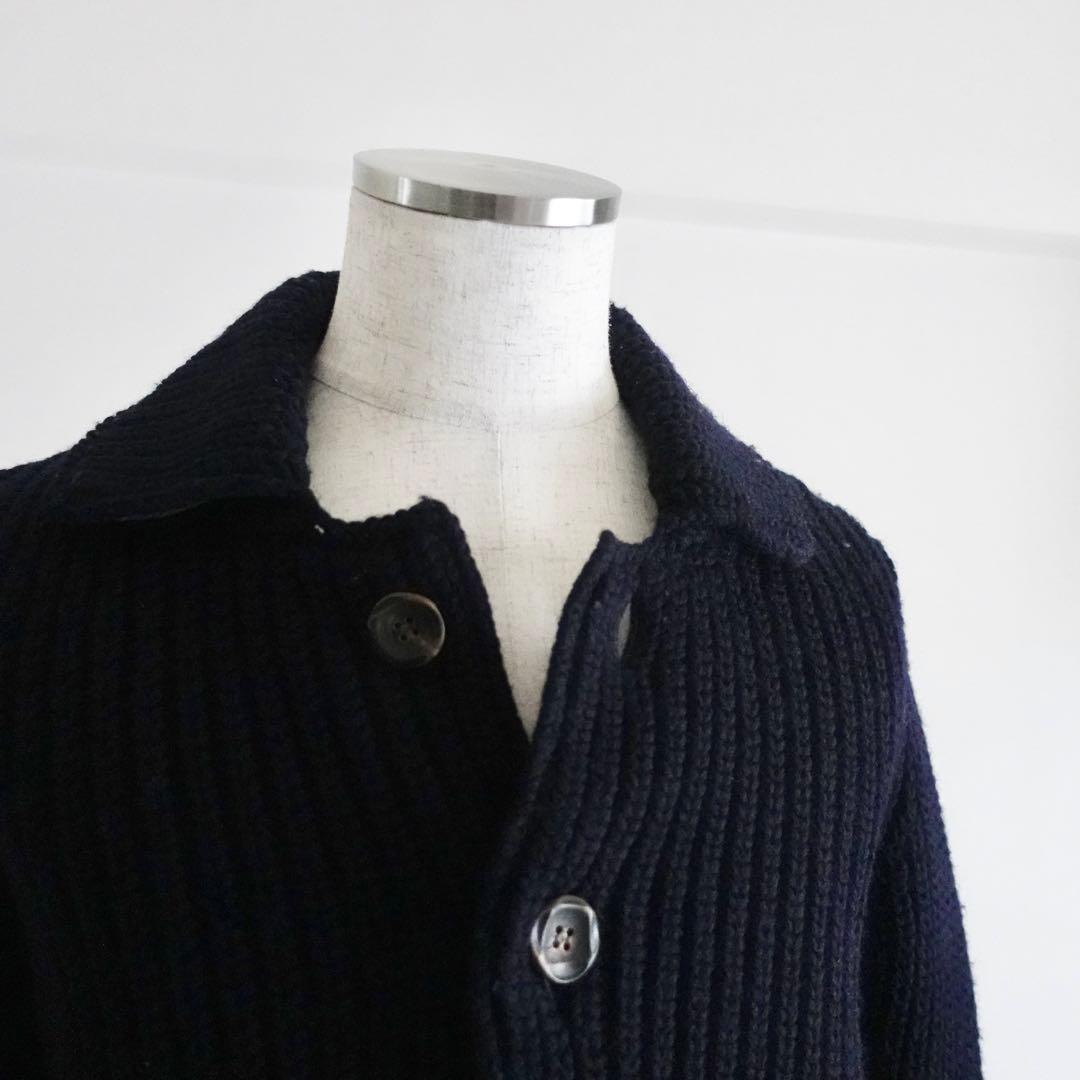 Roberto Collina ローゲージニットジャケット　ネイビー　イタリア製