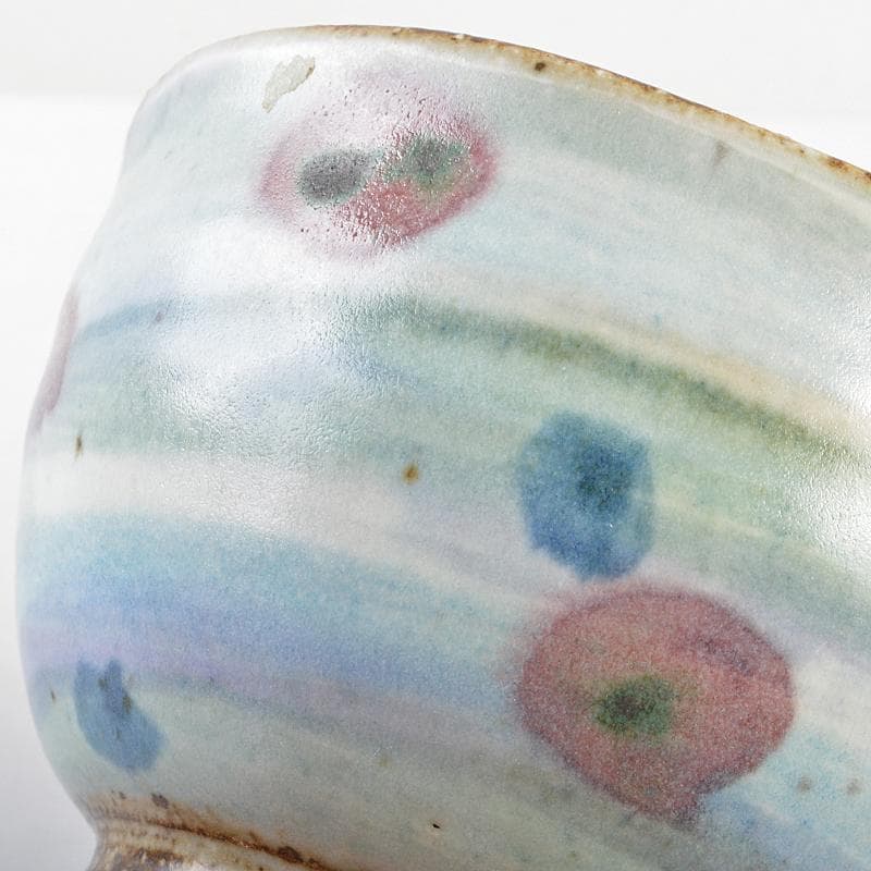 茶道具　河井寛次郎作　糖白釉　花碗　仕覆付　共箱　M　R5806