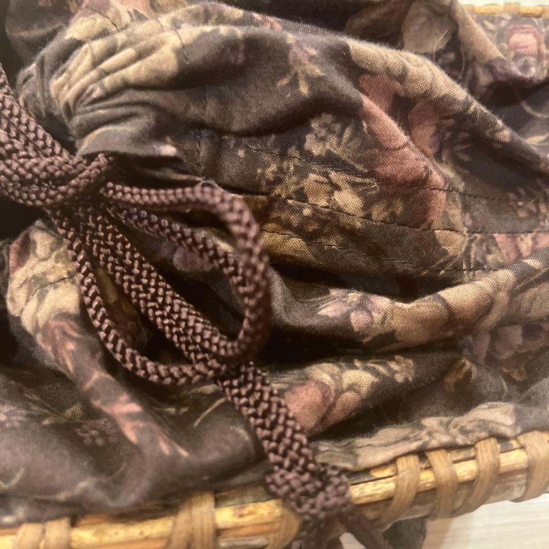 天然素材 ブラウン かごバッグ胡桃？山葡萄？