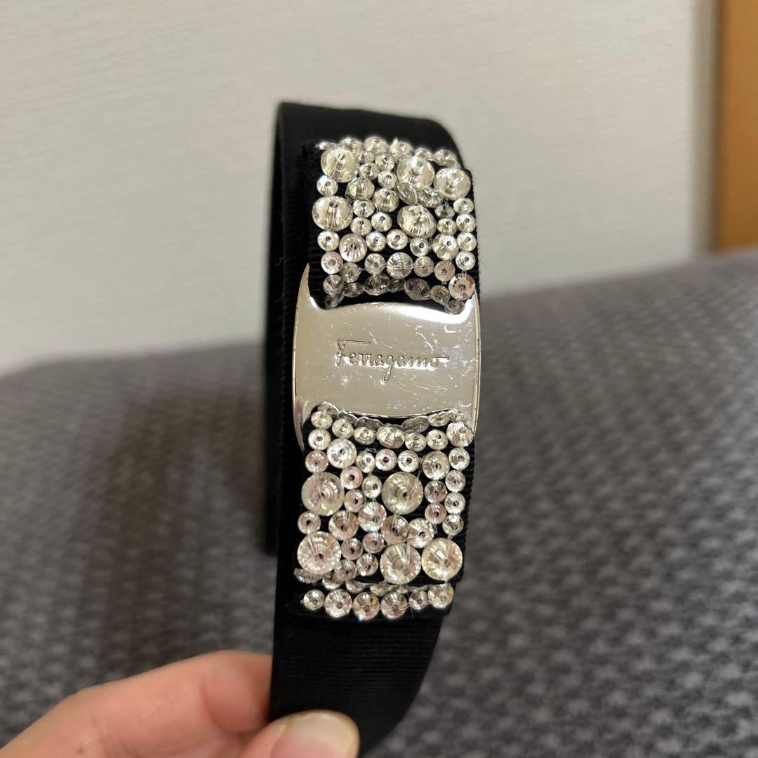 フェラガモ カチューシャ ビジュー キラキラ