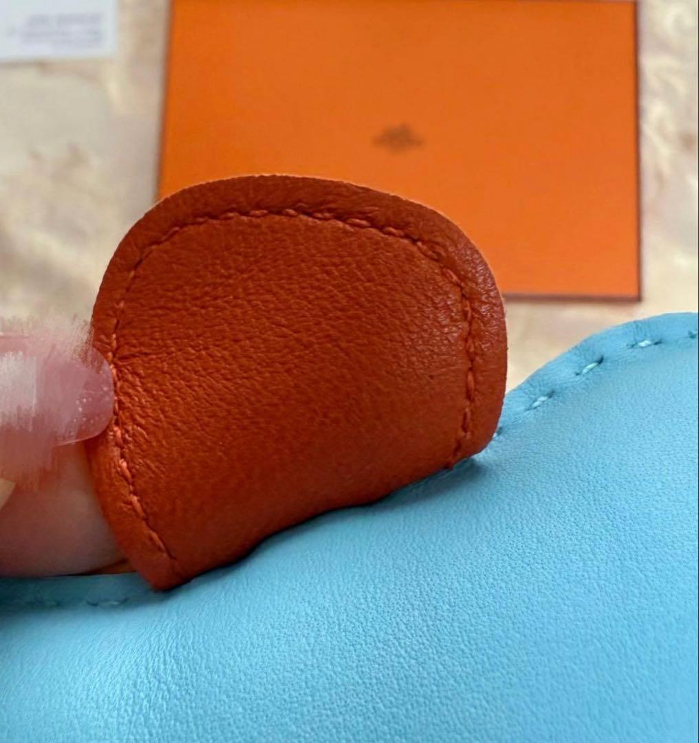 ⭐️未使用近い⭐️ エルメス ロデオ MM セレステ カーネリアン ブトンドール