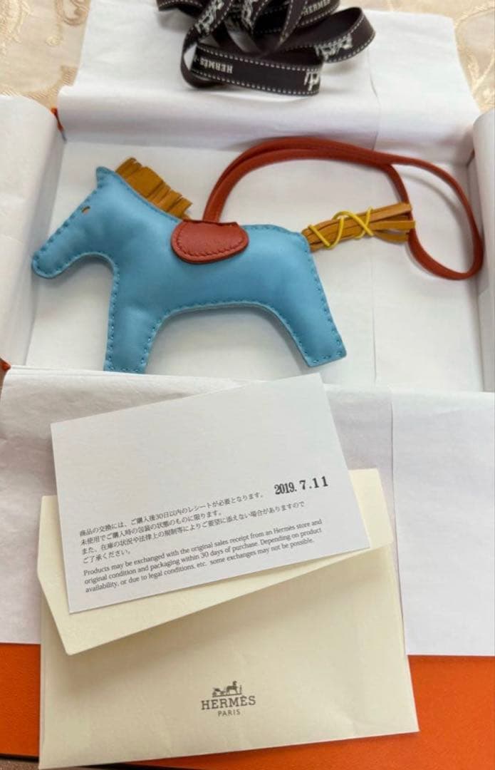 ⭐️未使用近い⭐️ エルメス ロデオ MM セレステ カーネリアン ブトンドール