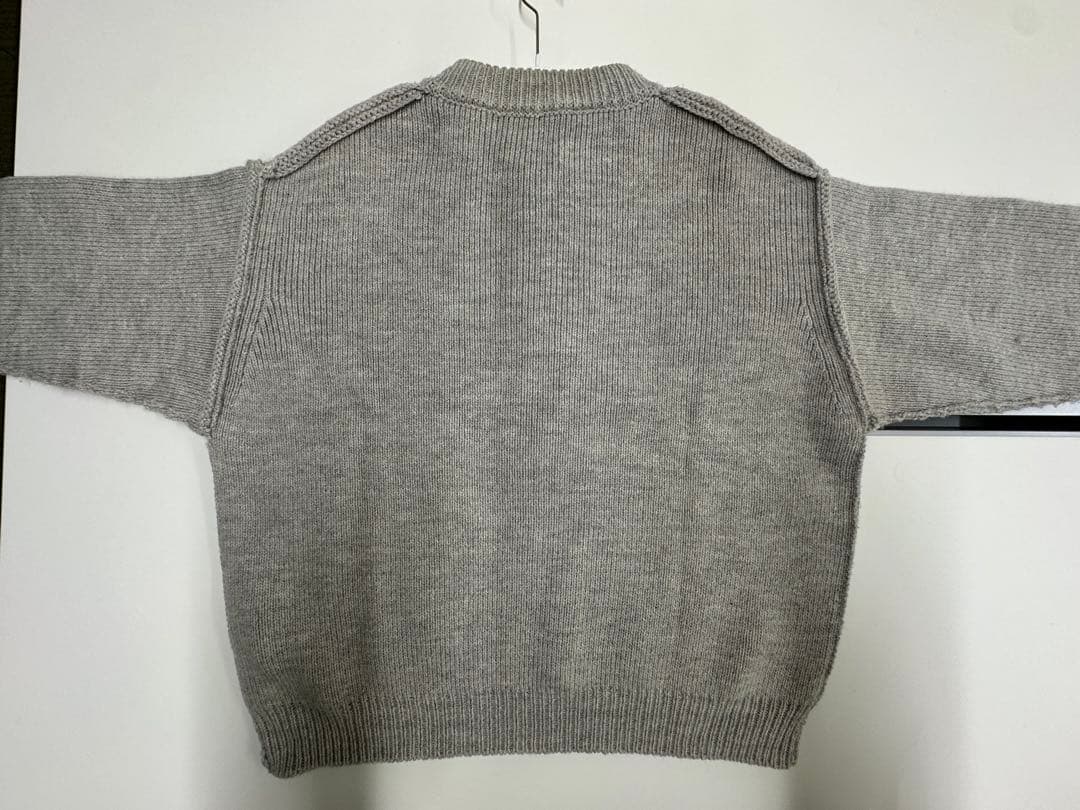 UNUSED グレー ジップアップニットセーター