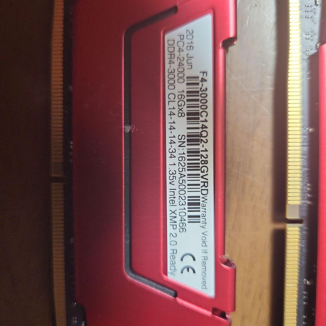 G.Skill Ripjaws V DDR4 3000MHz 16GB×8枚