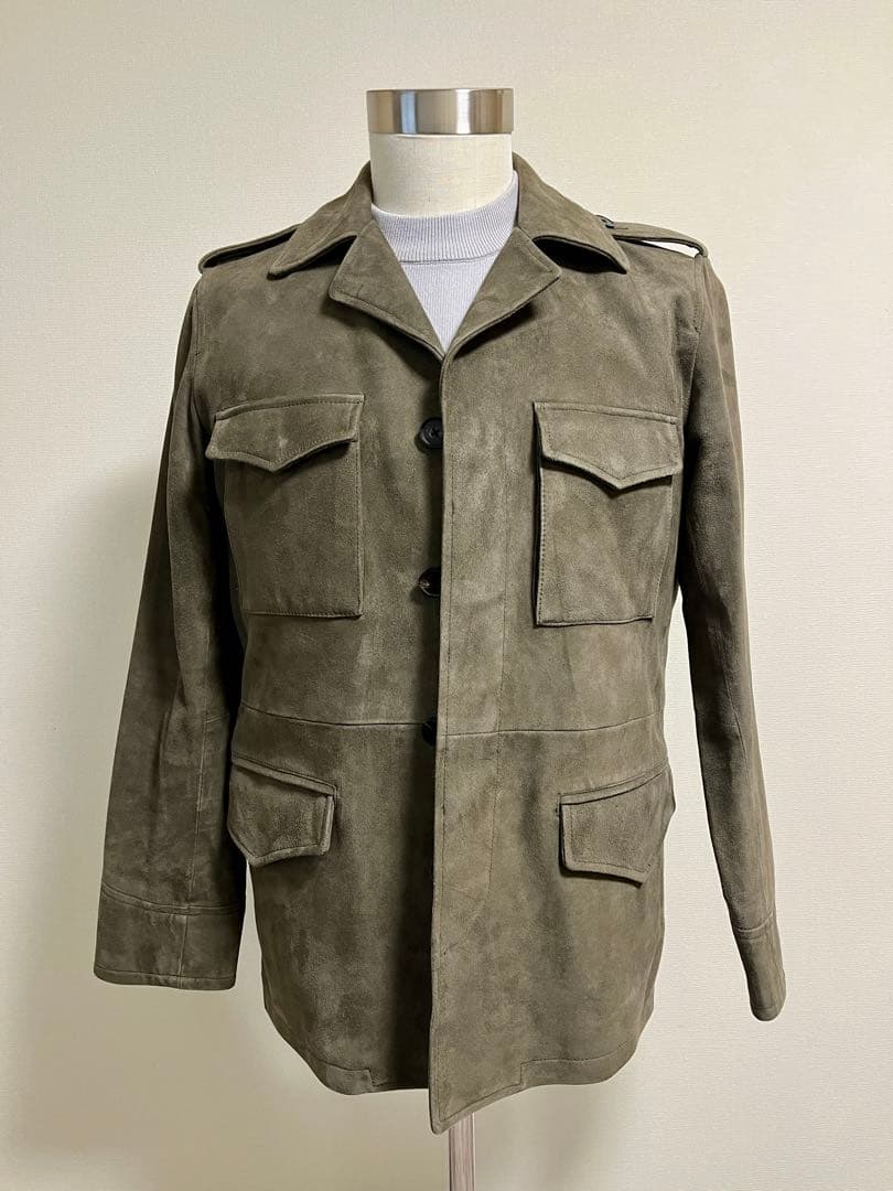ETONNE エトネ スエード ミリタリージャケット Ｌ