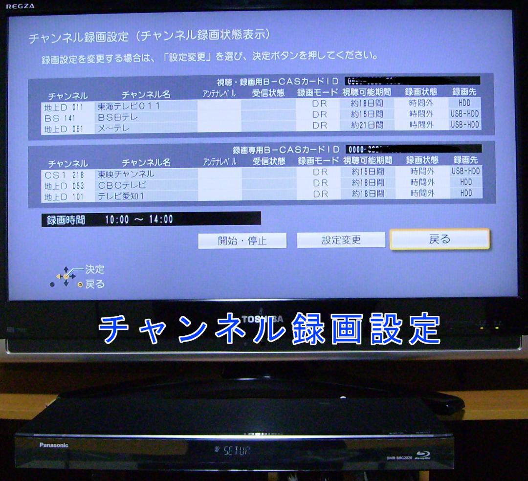 Panasonic DIGA ブルーレイレコーダー DMR-BRG2020