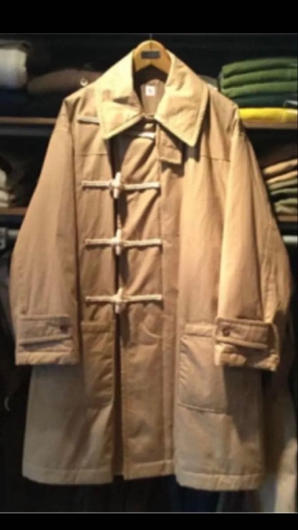 ベージュ ダッフルコート ロング丈