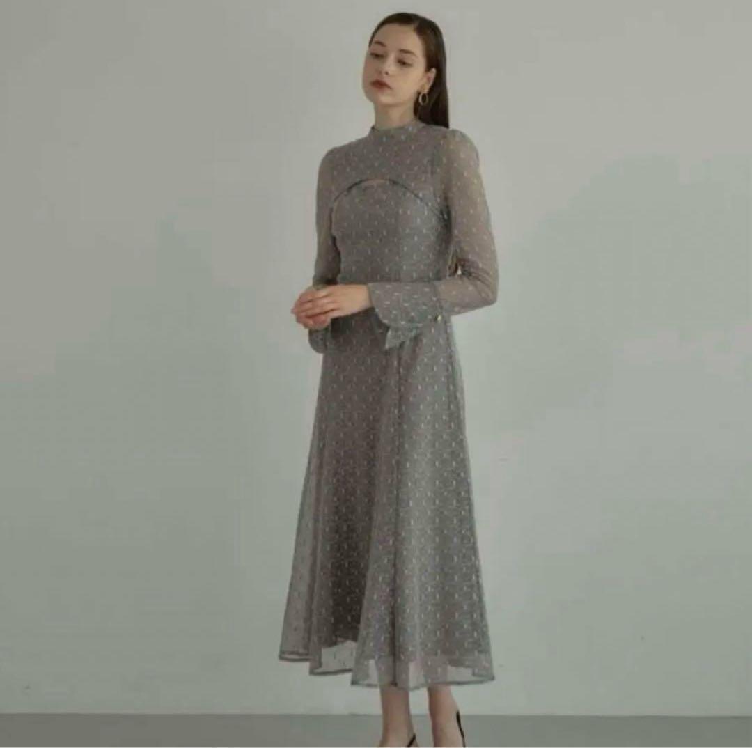 Andresd バックオープンジオメトリックドレス Sサイズ