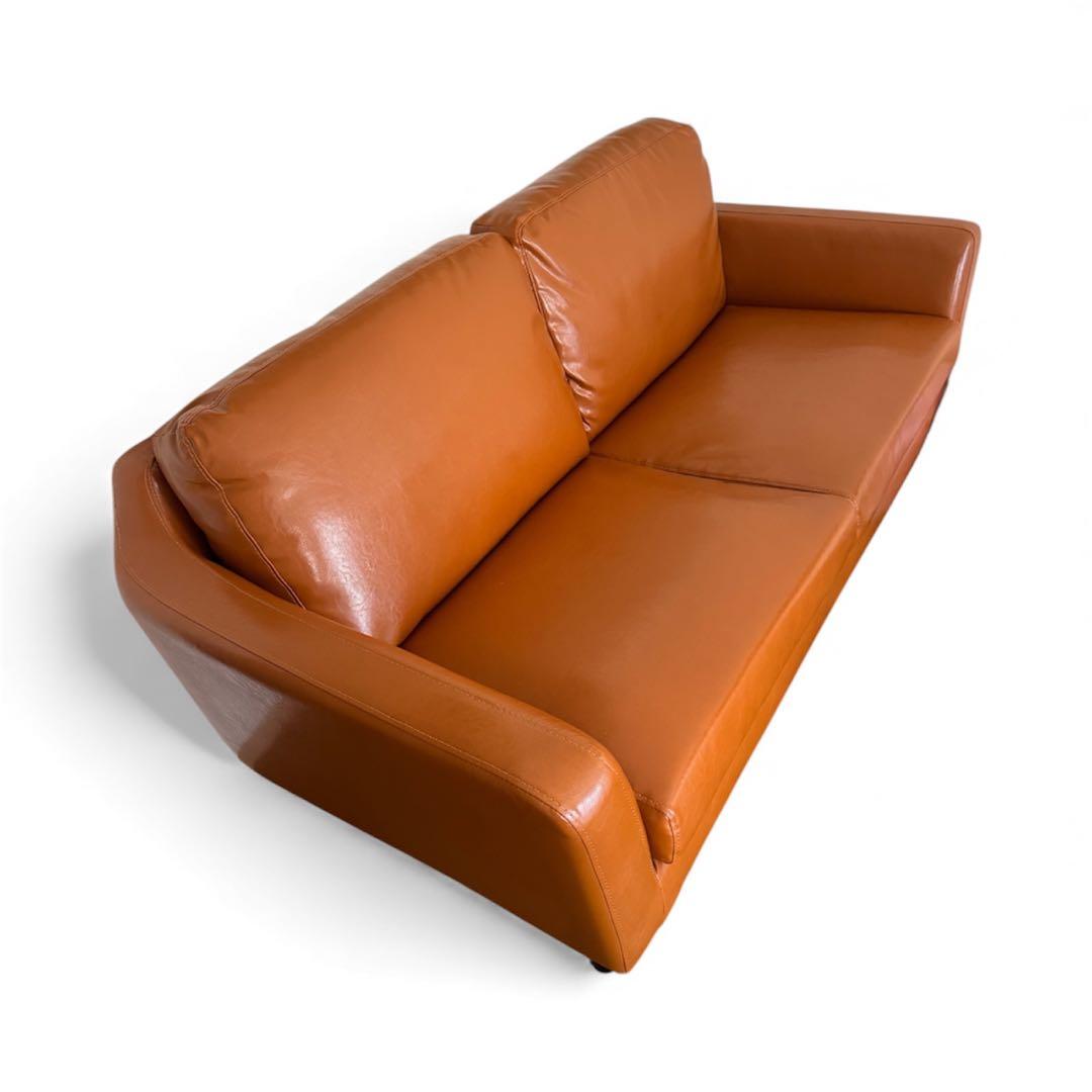 【美品】エアリゾーム 2人掛けソファ LAURU キャメル 完成品