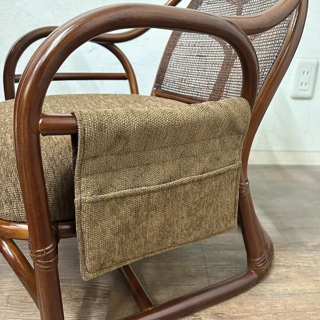 夫婦座椅子　1対　アジアンテイスト　籐　ラタン　イス　チェアー　2脚セット