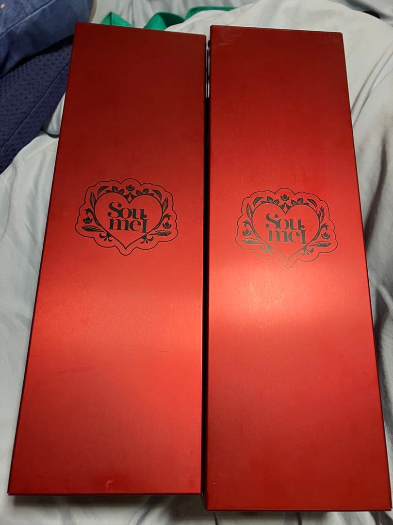 ソウメイ　シャンパン　空箱　レッド　２個