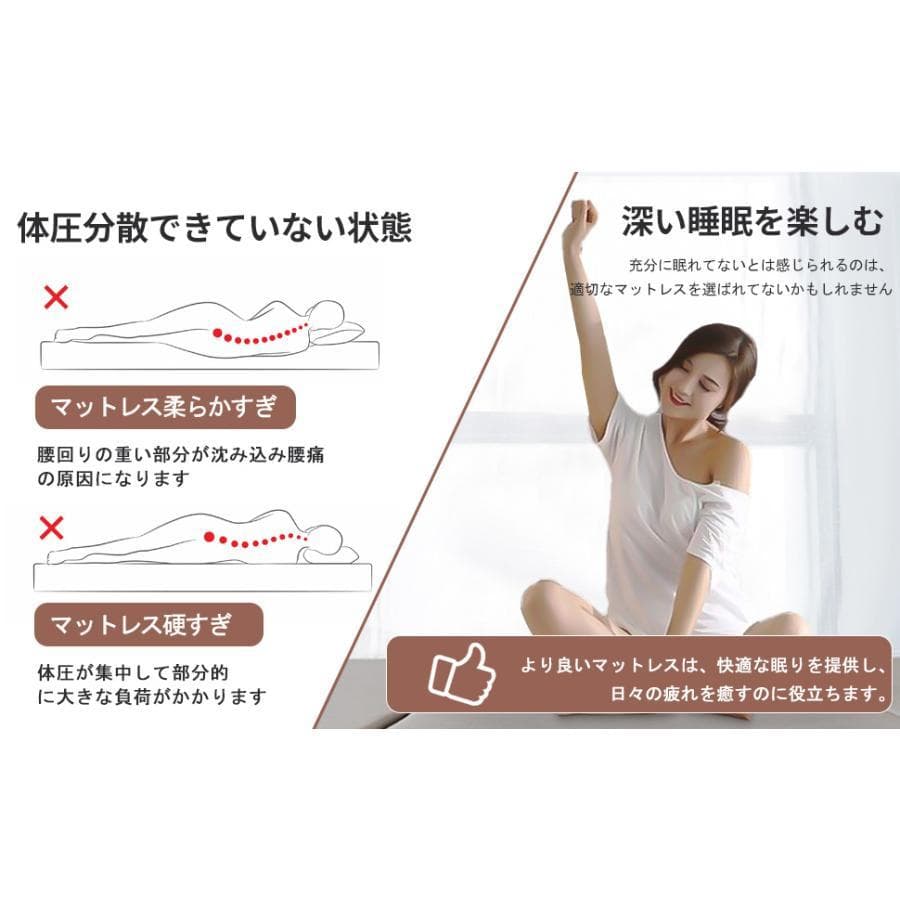 三つ折りマットレス シングル 2層高反発 極厚10cm シングル 折りたたみマ