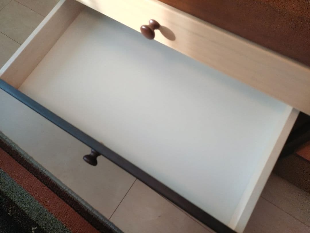 【専用出品】ニトリ　8段木目調ローチェスト（ダークブラウン）