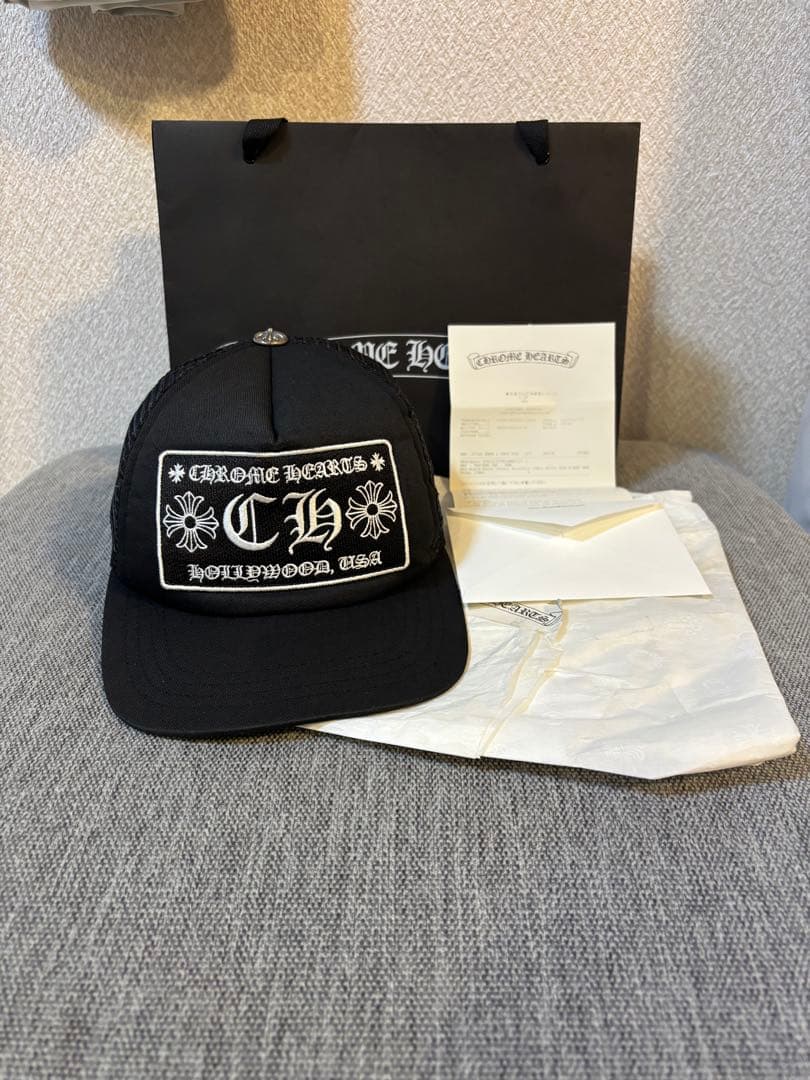 【大人気】クロムハーツキャップ　国内正規品　ブラック　確実正規品