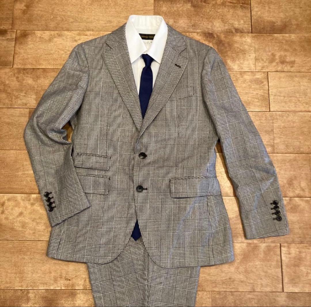 スーツセレクト/スーツ/グレンチェック/ウエストアジャスター/チェンジポケット