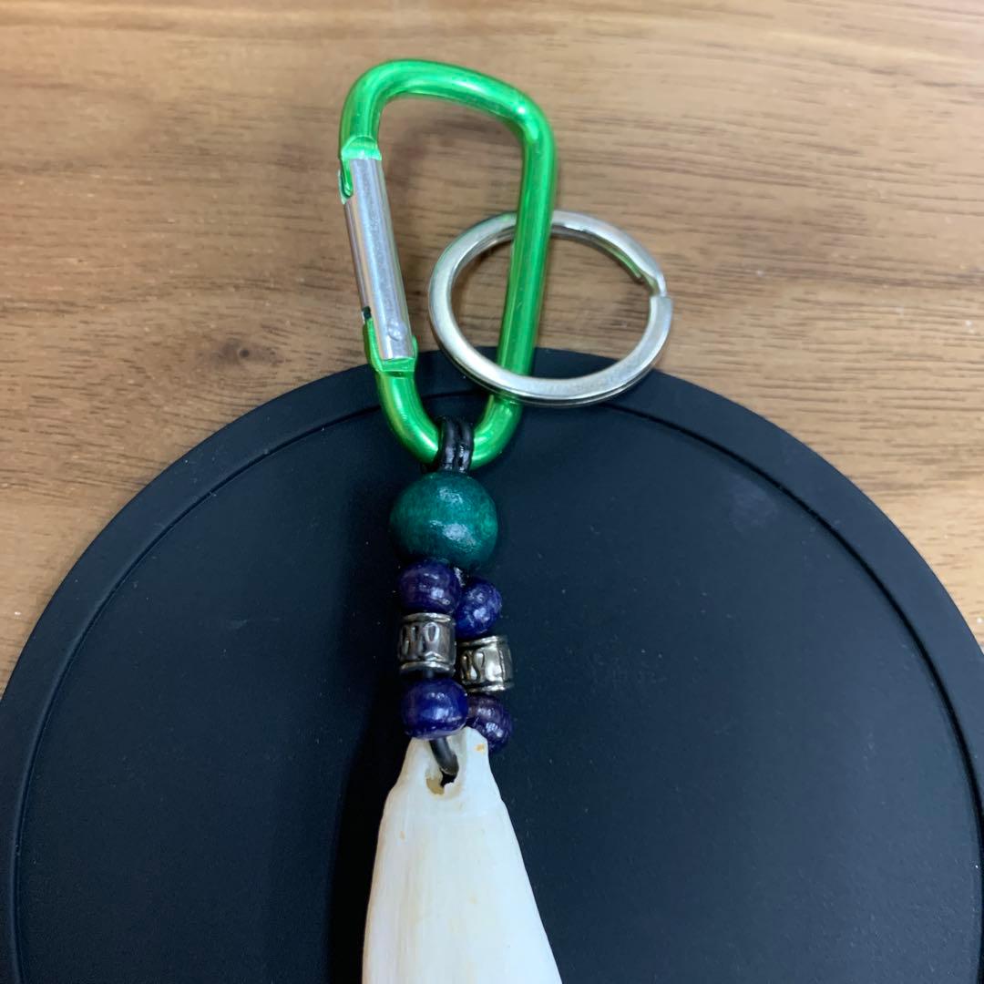 ヒグマ 熊 キバ 牙 キーホルダー