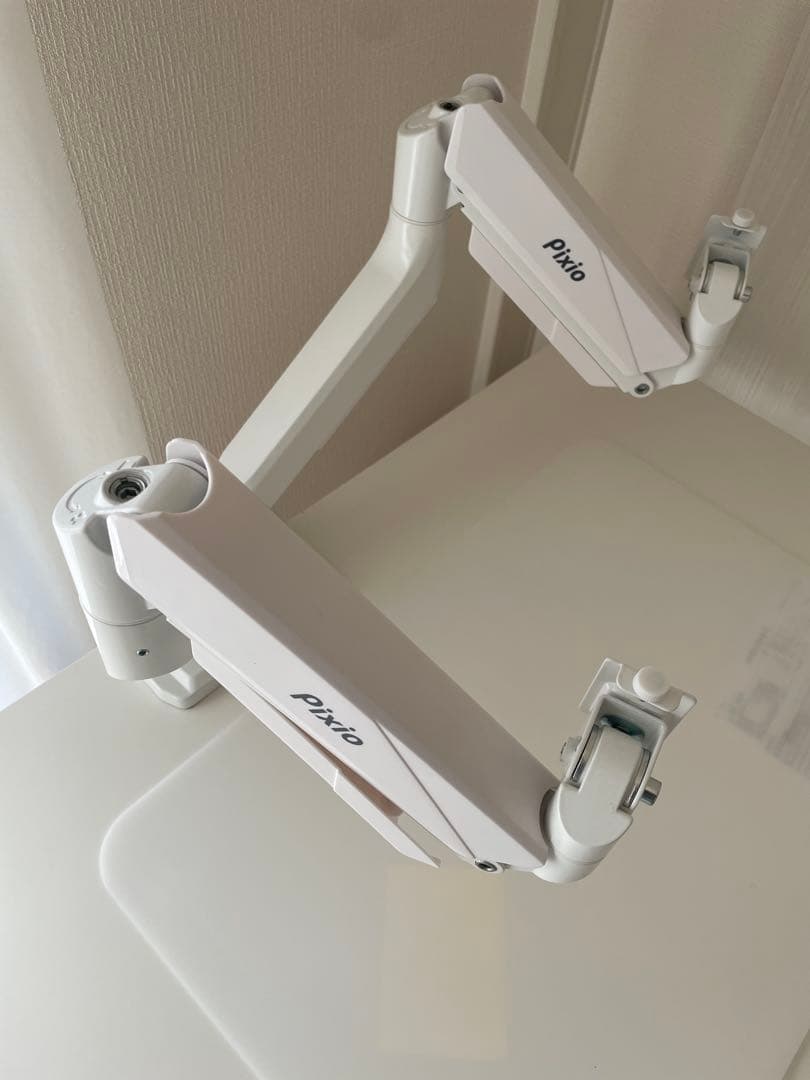 Pixio モニターアーム ホワイト デュアル 17-35インチ 白PS2D