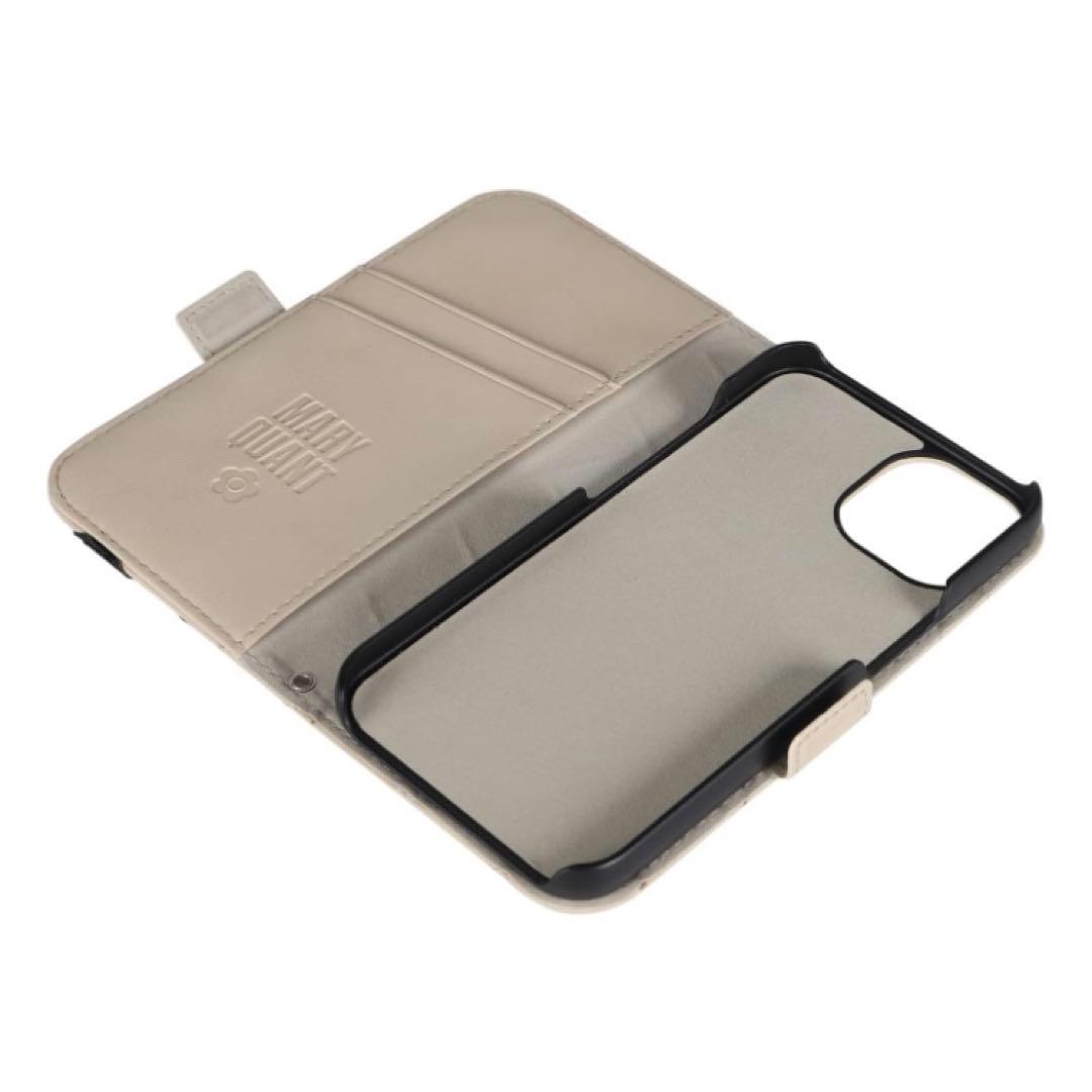 新品⭐︎マリークワント iPhone15 手帳型 ケース グレージュ