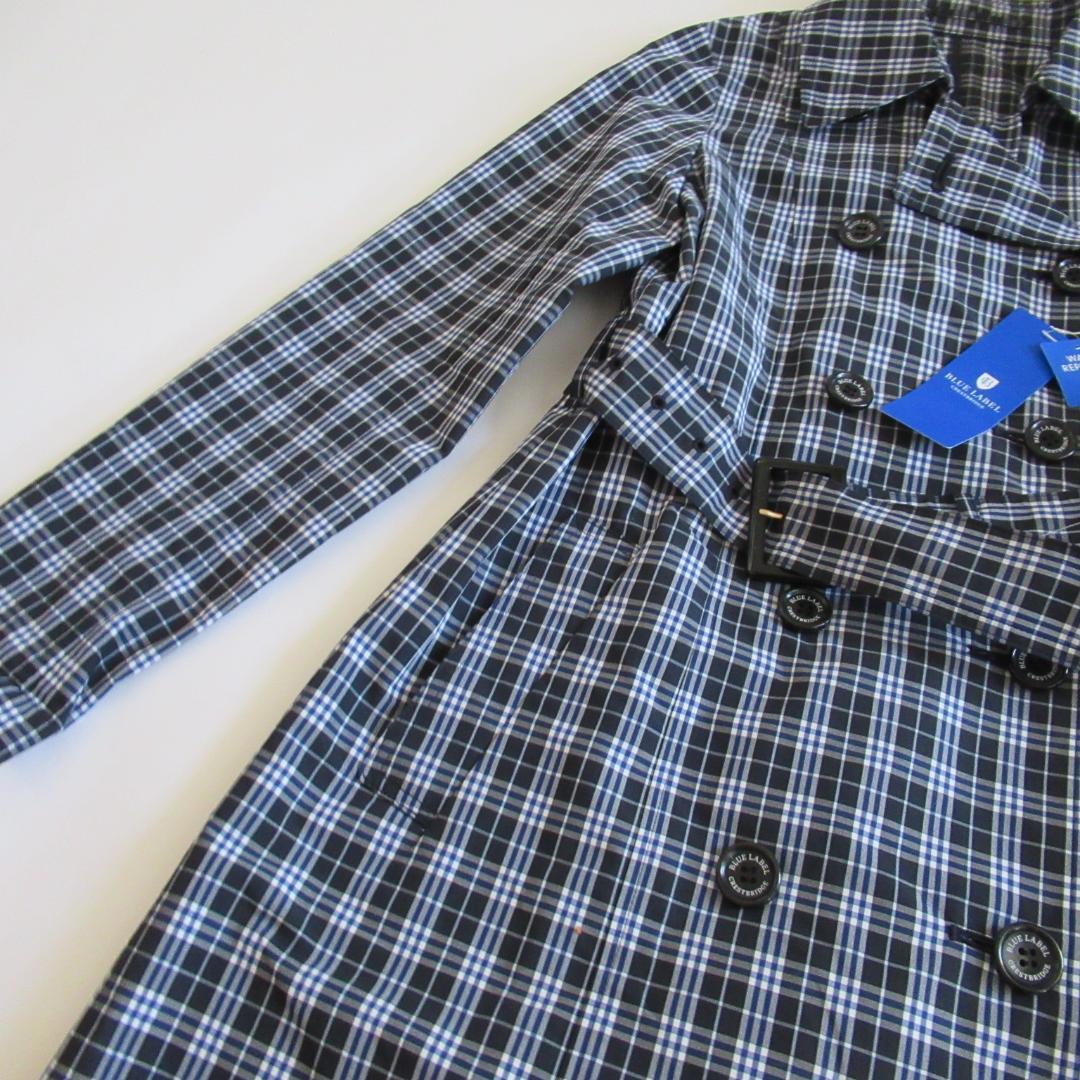 ブルーレーベルクレストブリッジ新品ネイビー ウェザーコート レインコート 36