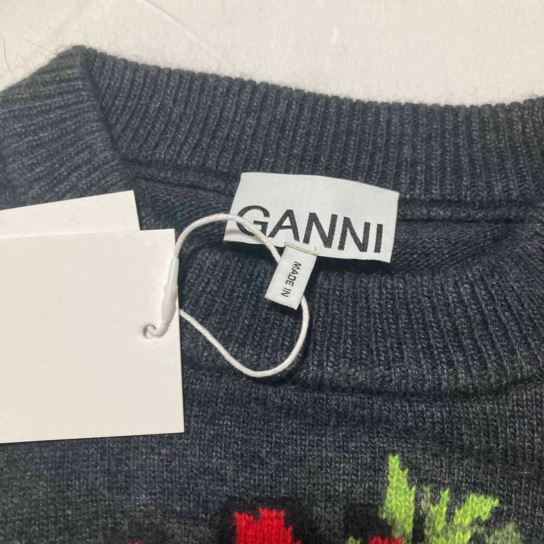 GANNI 花柄刺繍 ニットベスト