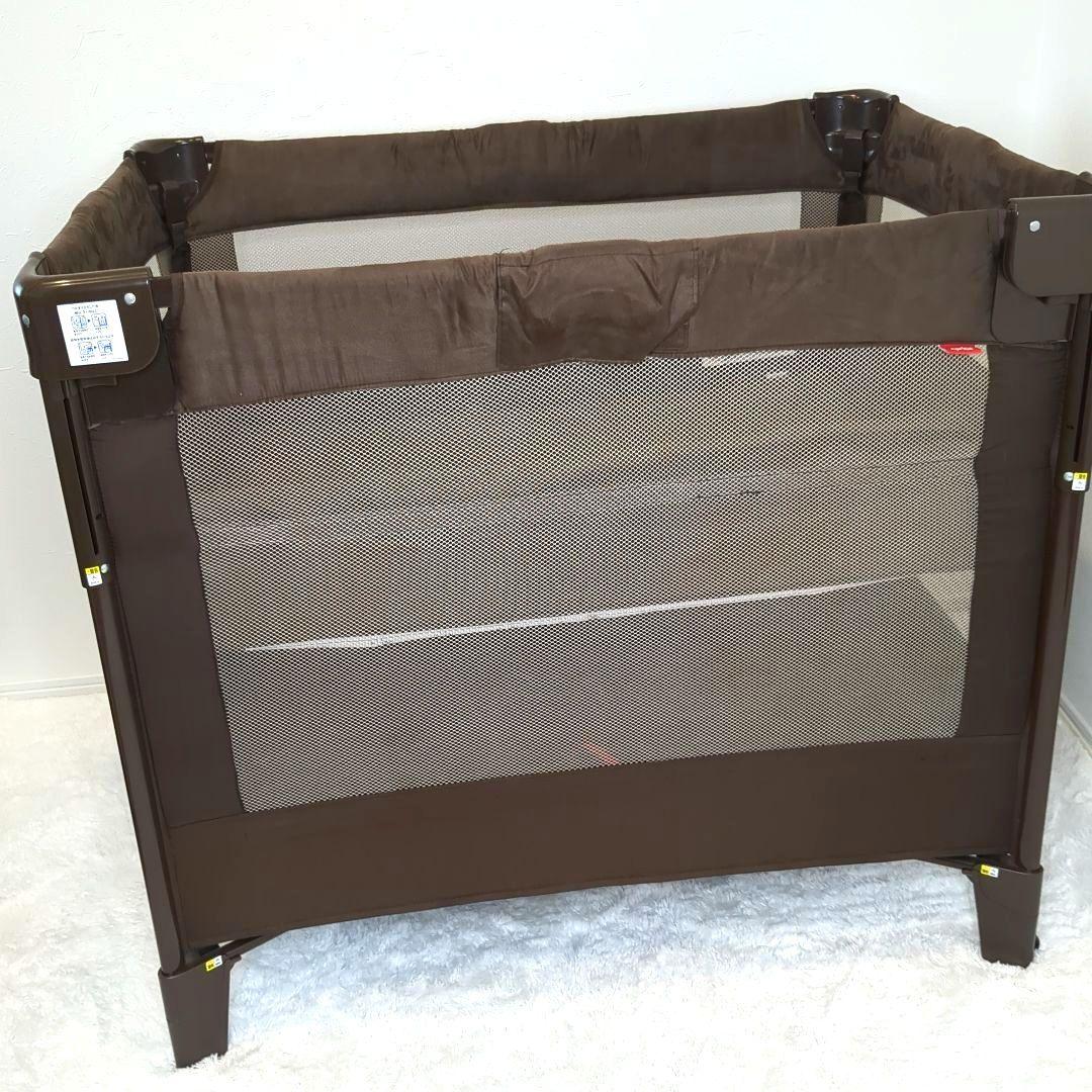 Aprica ココネルエアー プラス チョコレートブラウン ベビーベッド