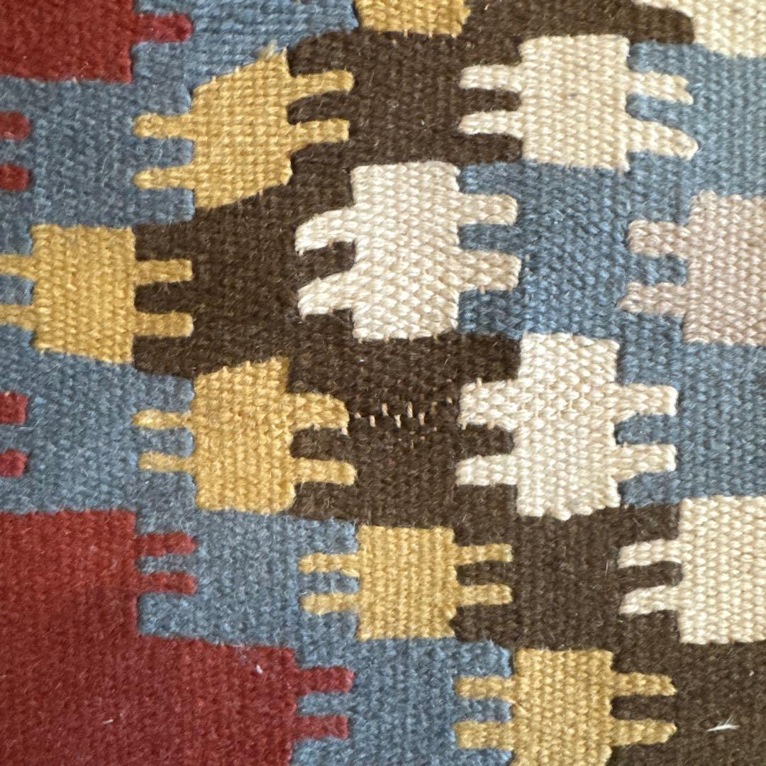 ニュージーランド ウール製キリム／200cm x 145cm／インド産