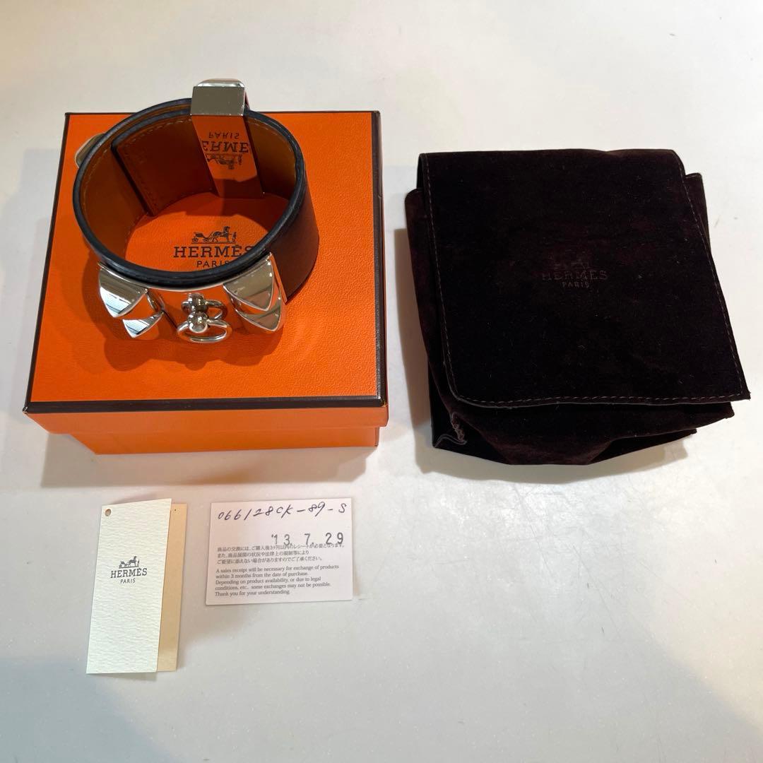 週末限定値下げ‼️エルメス HERMES コリエドシアン ブラック バングル