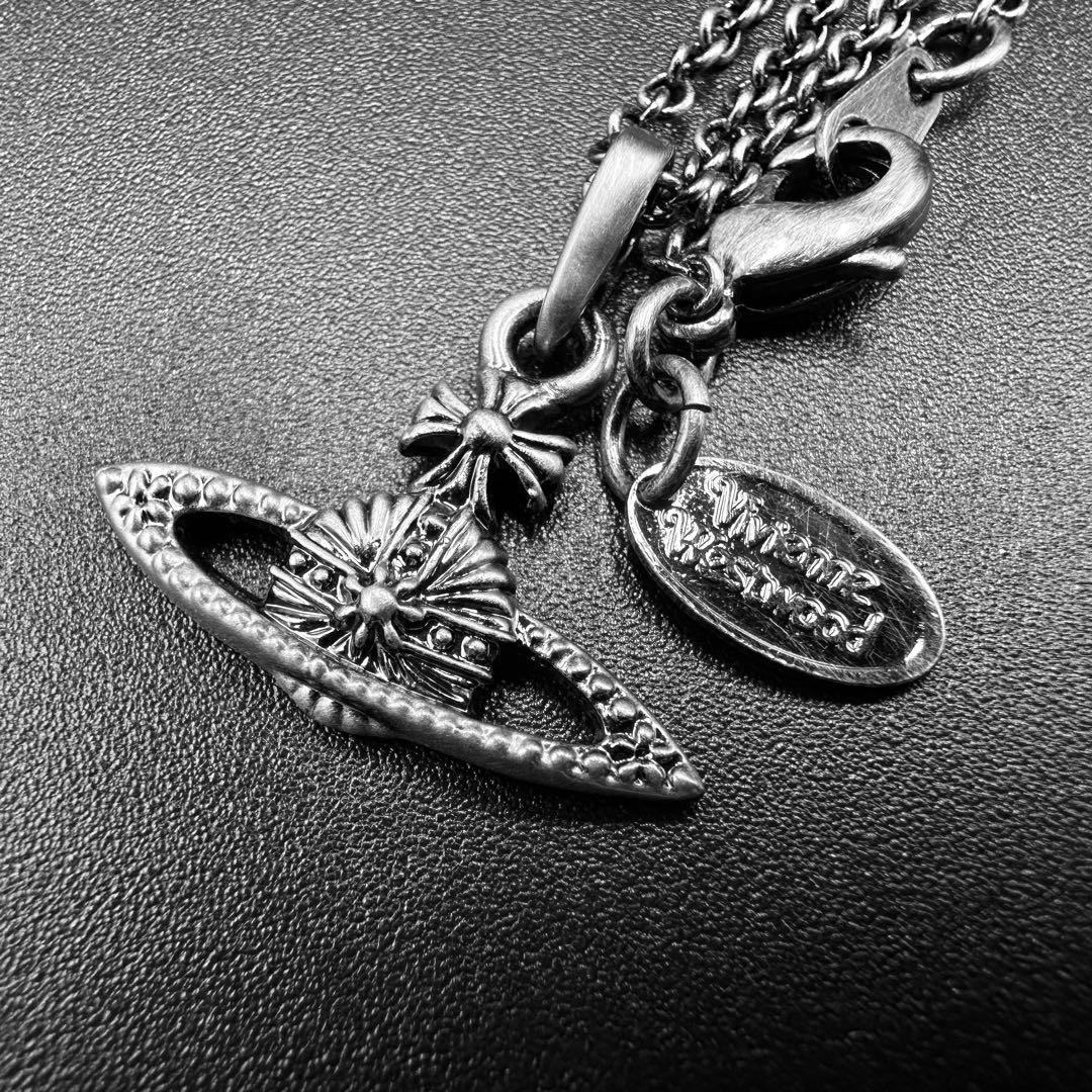 Vivienne Westwood ネックレス シルバー ブラック色 r8183