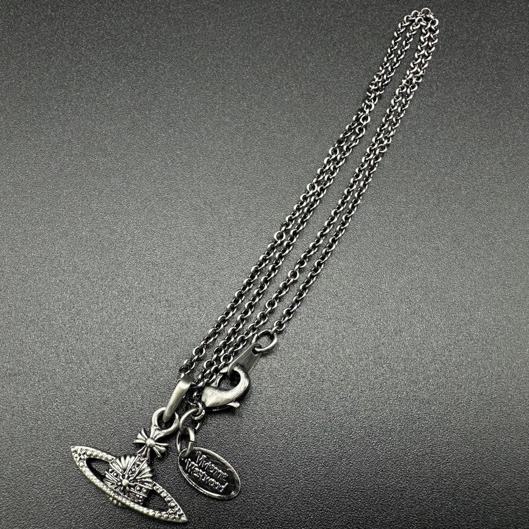 Vivienne Westwood ネックレス シルバー ブラック色 r8183