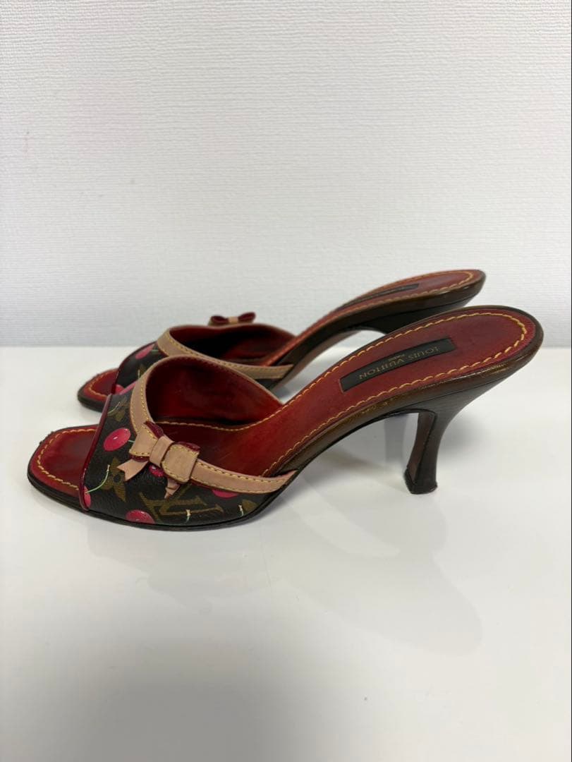 ルイヴィトン　louis vuitton 村上隆　チェリー　サンダル　ミュール