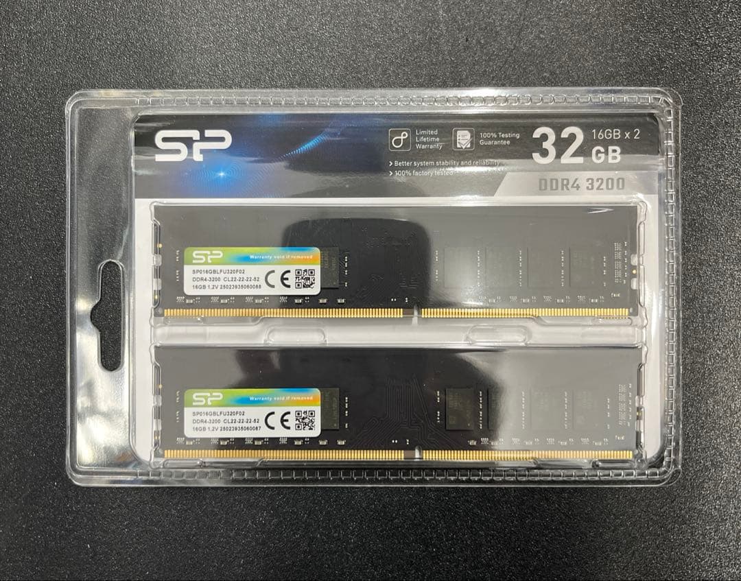 シリコンパワー デスクトップPC用メモリ DDR4 3200 16GB x 2枚