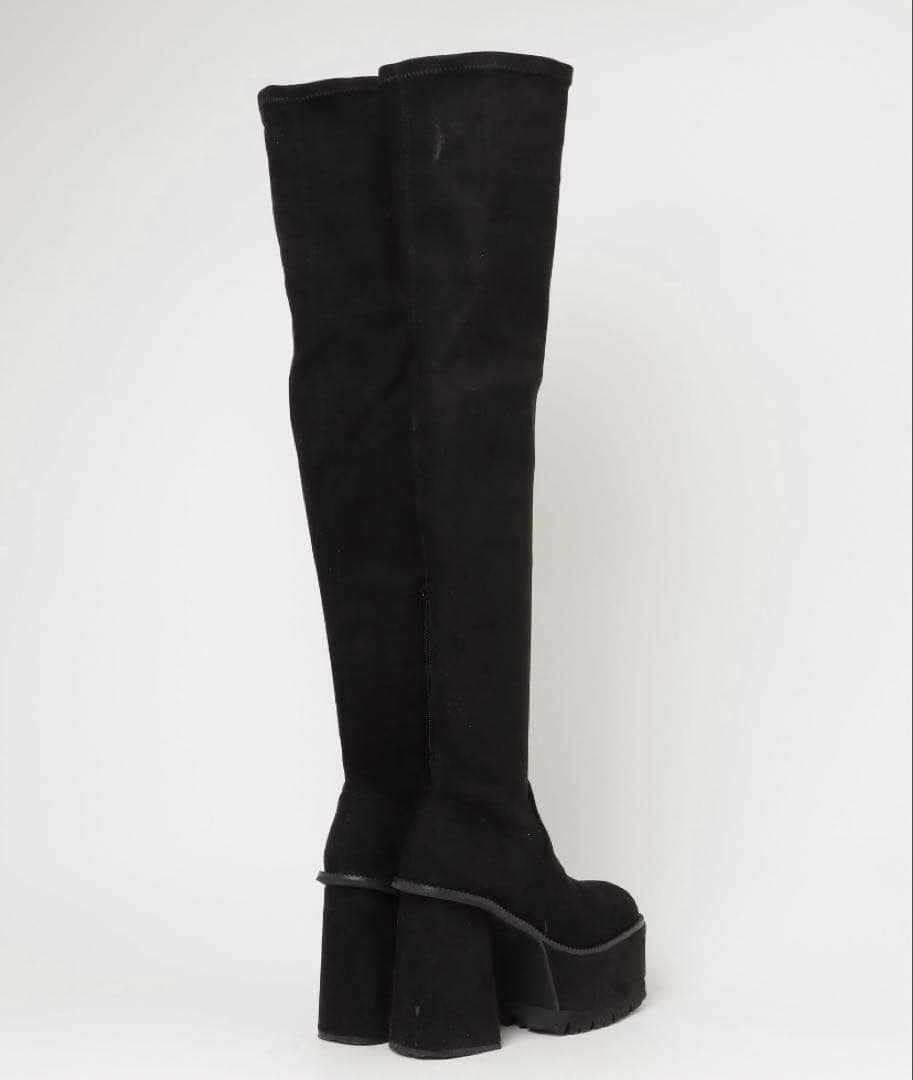 【emoda】スクエアフィットロングブーツ