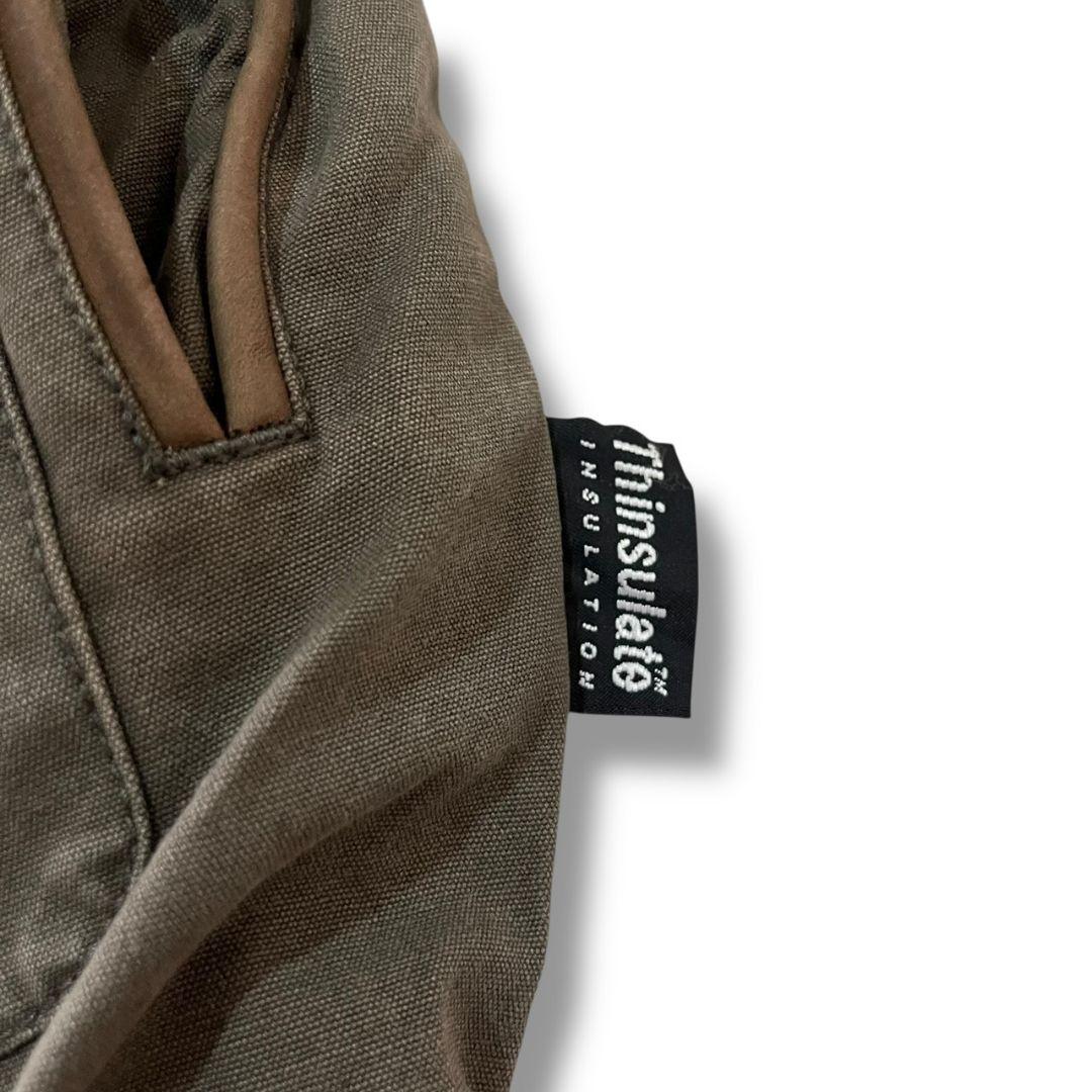 90s Cabela's カベラス 中綿 ワークジャケット レザー襟 古着