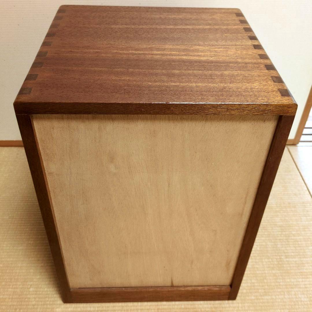 昭和レトロ　古道具　4段木製チェスト　小引出し ブラウン