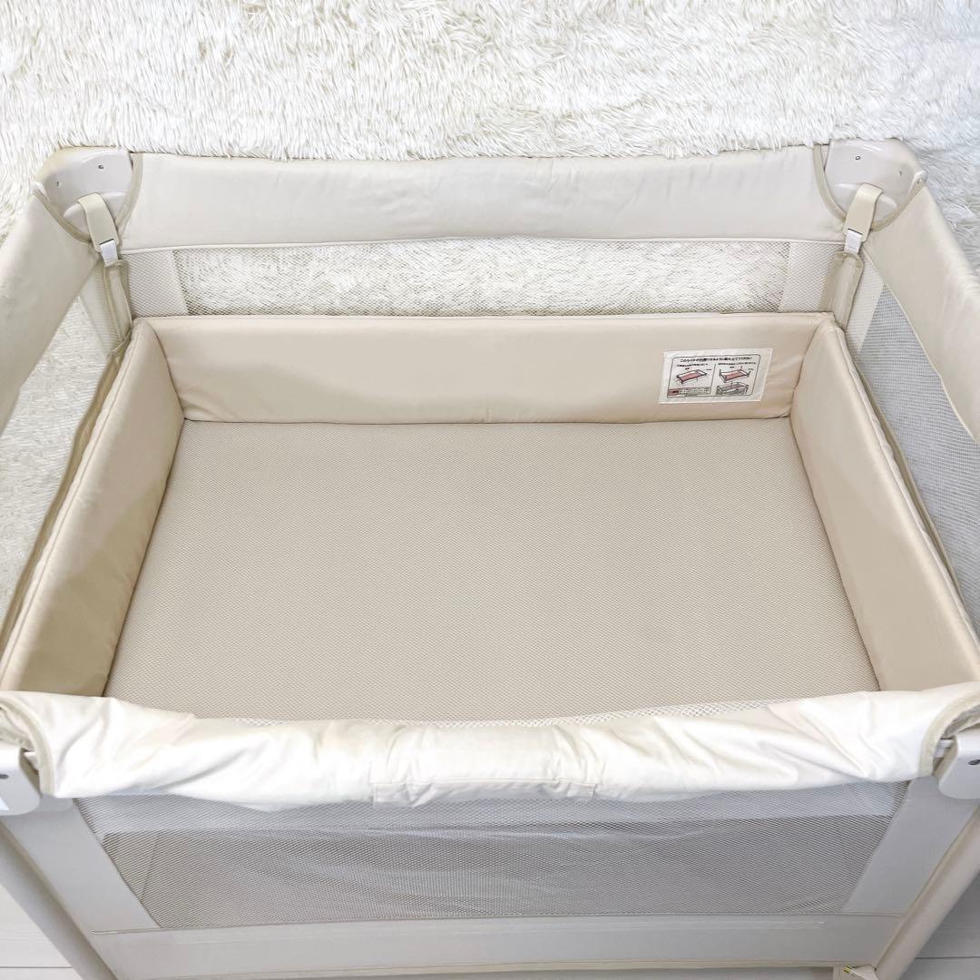 Aprica アップリカ ココネルエアー ベビーベッド ホワイト 美品