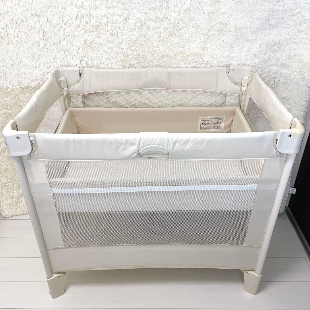 Aprica アップリカ ココネルエアー ベビーベッド ホワイト 美品