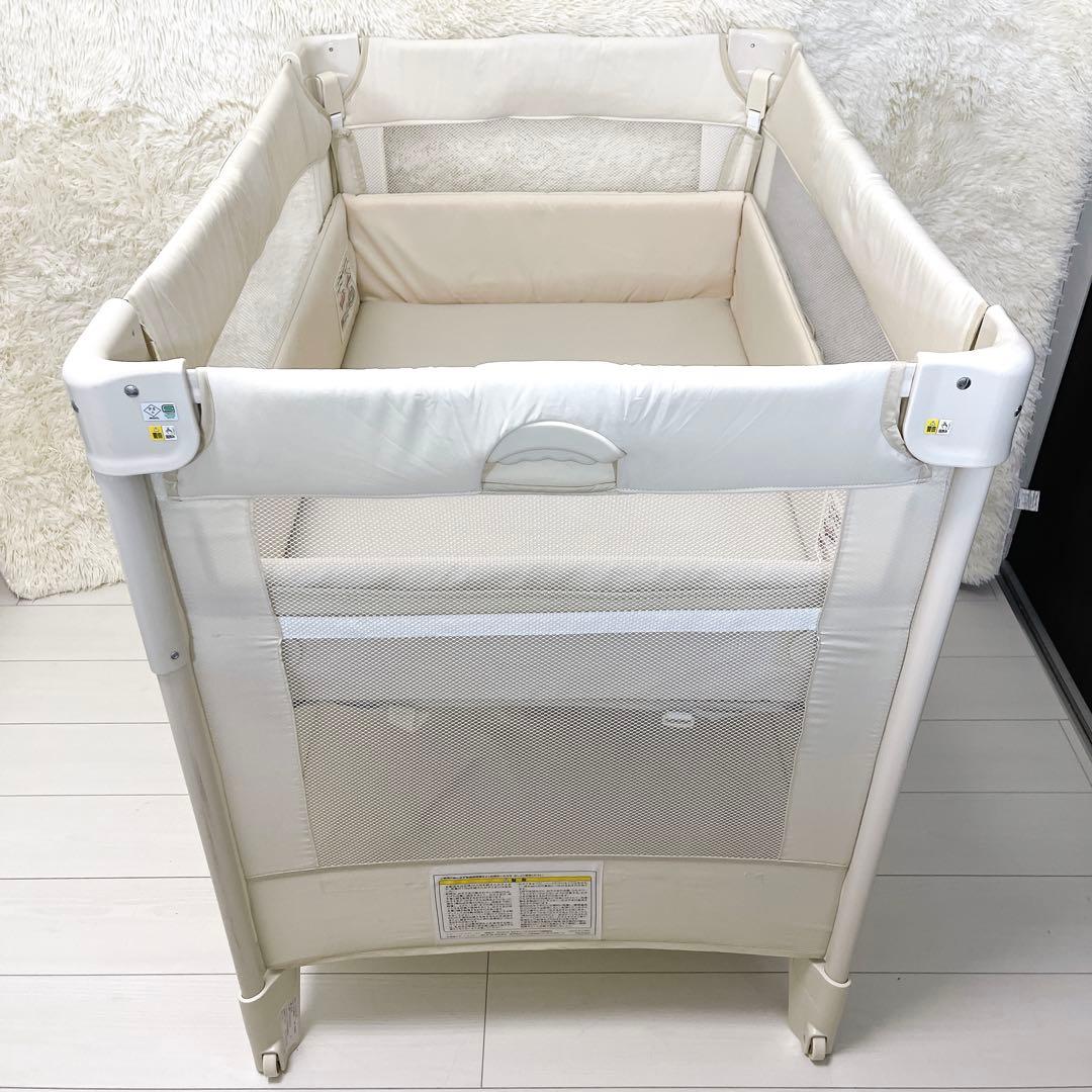 Aprica アップリカ ココネルエアー ベビーベッド ホワイト 美品