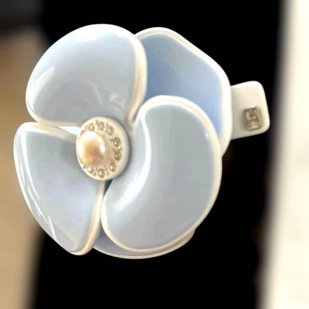 宇*な様 アレクサンドルドゥパリ　カメリア　パール　バレッタ