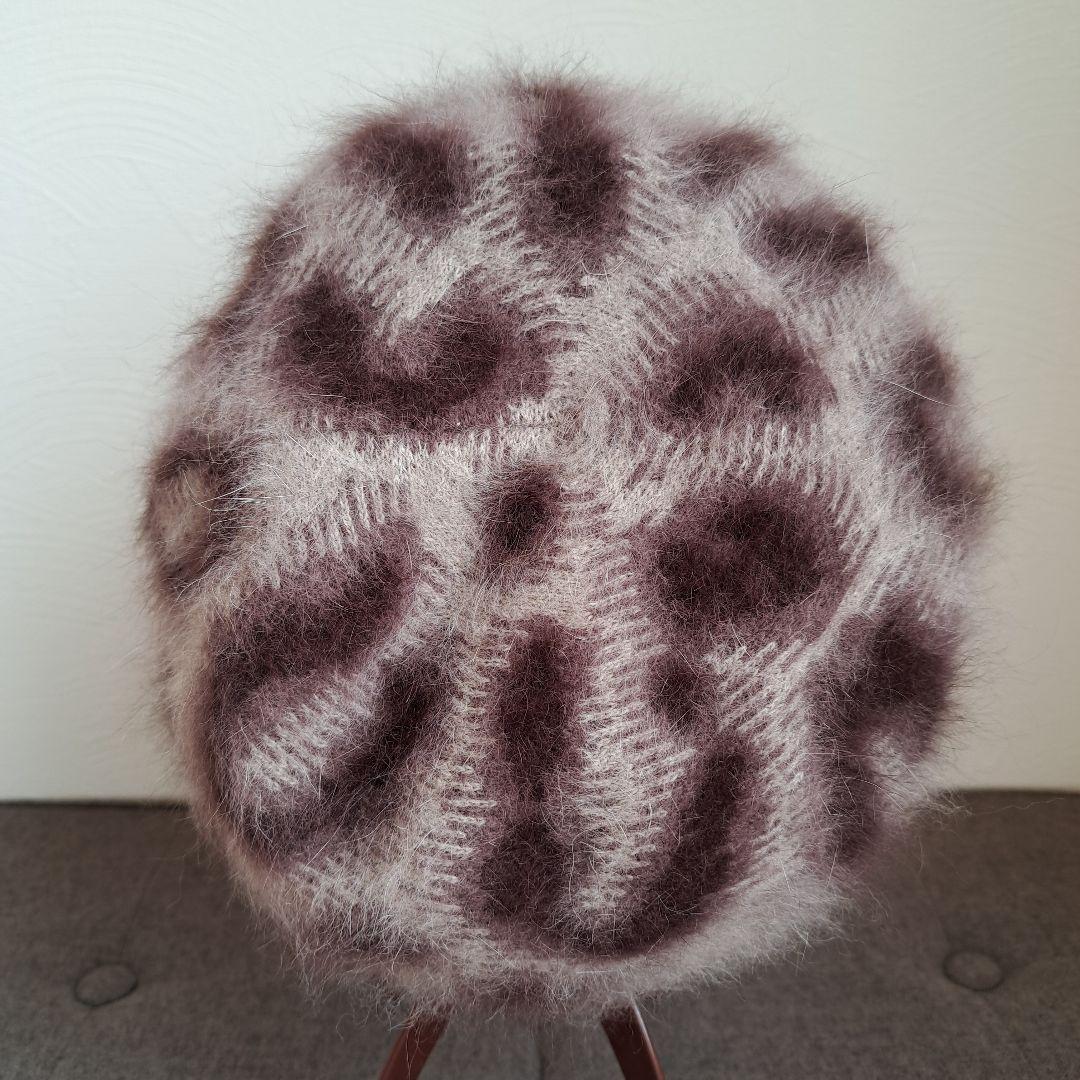 美品★【Vivienne Westwood】レオパード ベレー帽 ベージュ×茶