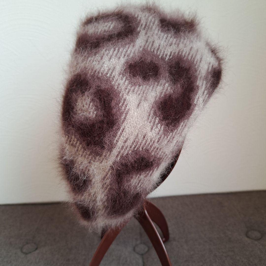 美品★【Vivienne Westwood】レオパード ベレー帽 ベージュ×茶