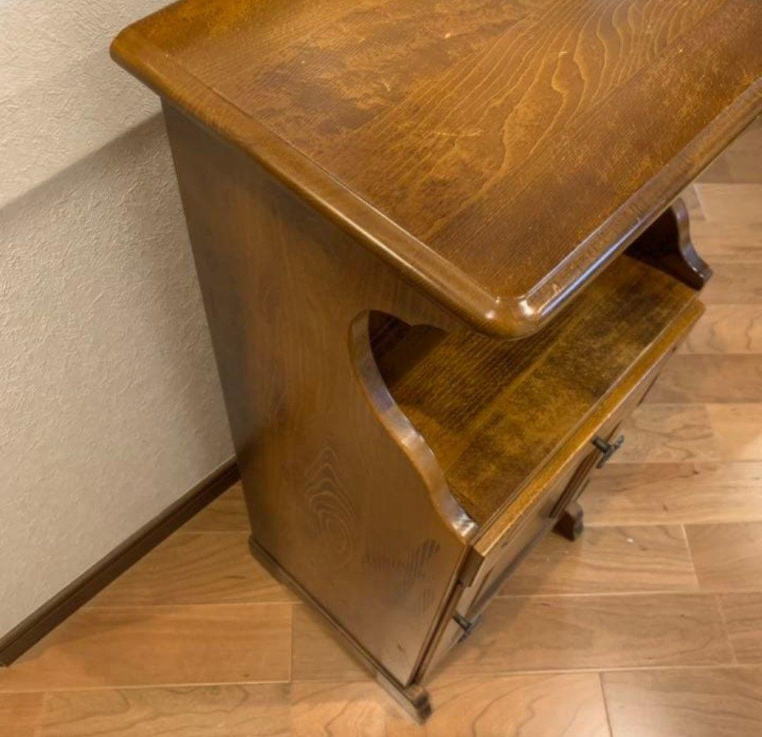 カリモク 電話台 花台　サイドテーブル