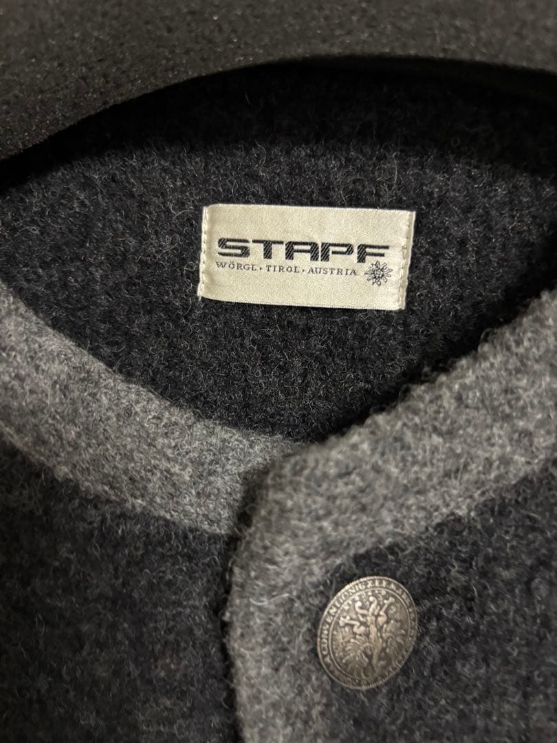 s*s様 ＳＴＡＰＦ　チロリアンジャケット　ウール　カーディガン　ノーカラー