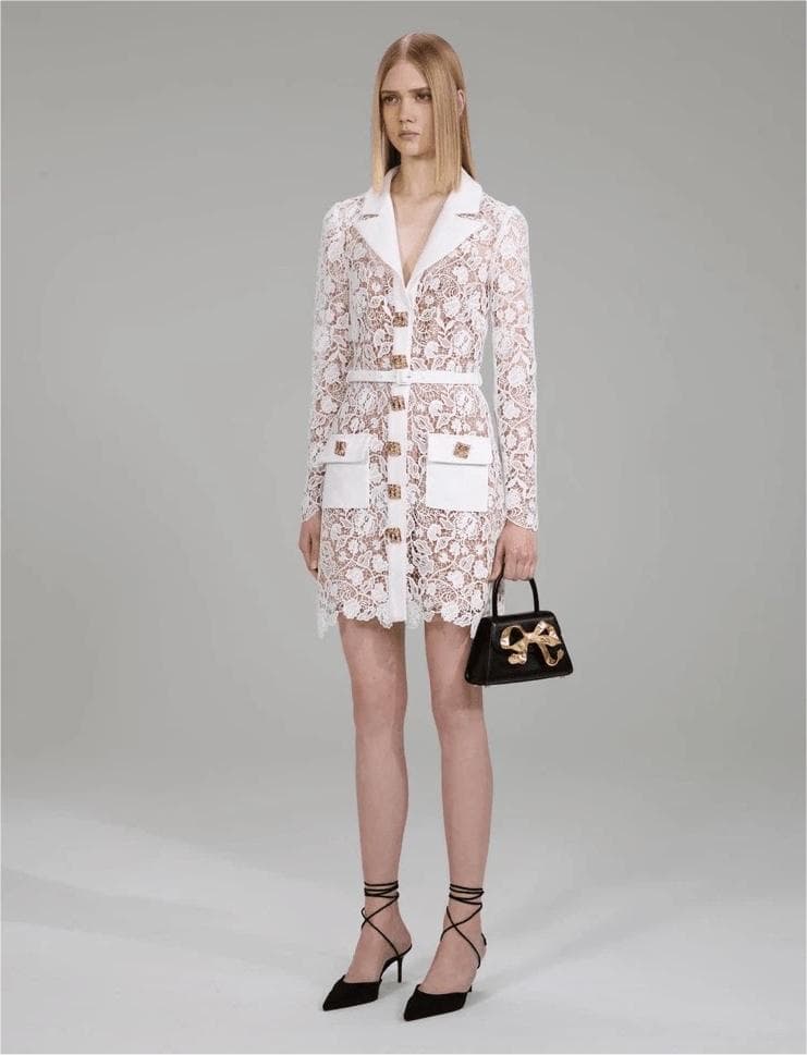 p*u様 セルフポートレイト ワンピース マグノリアレース 白 UK8 未使用