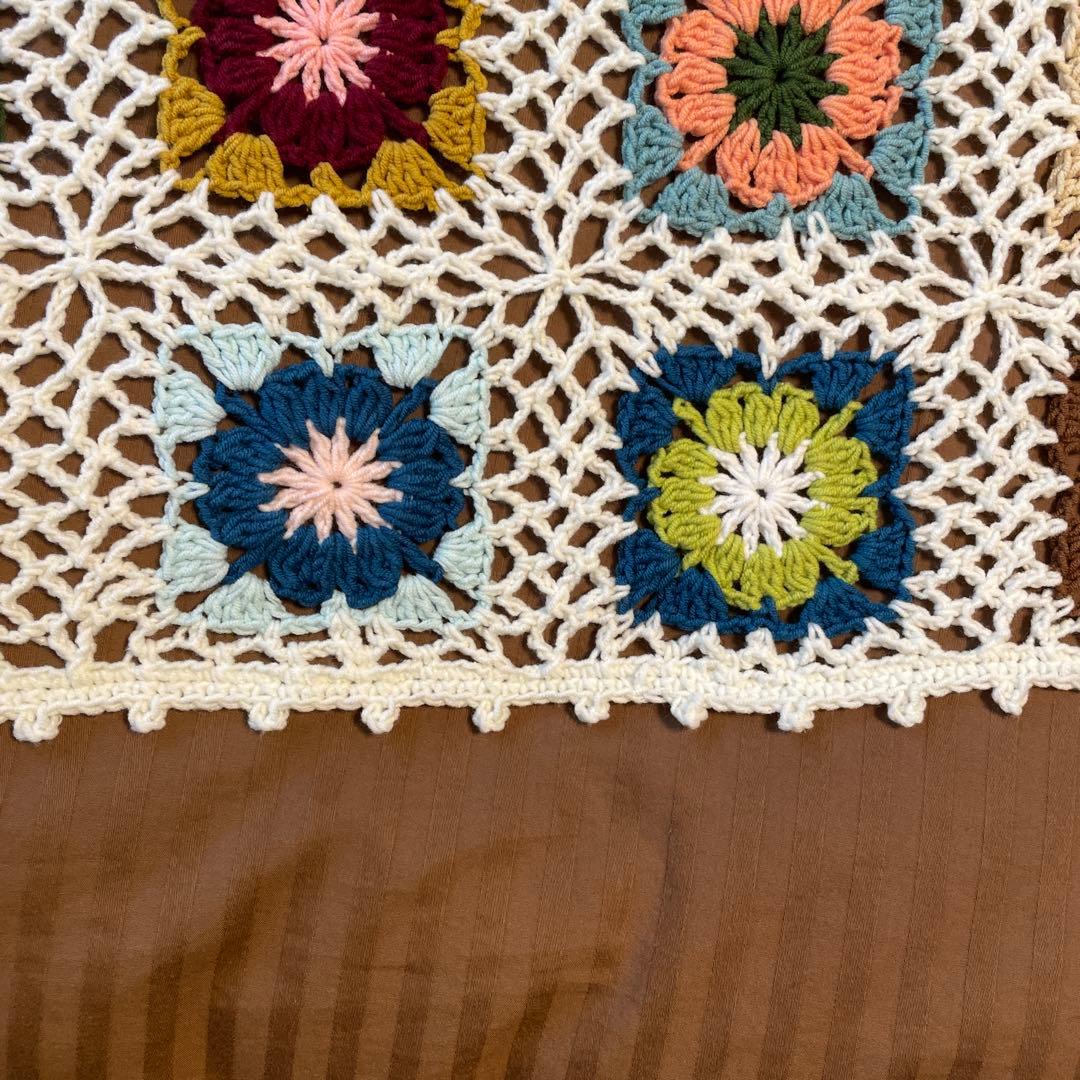 ハンドメイド　ベットカバー　マルチカバー　大判　コットン