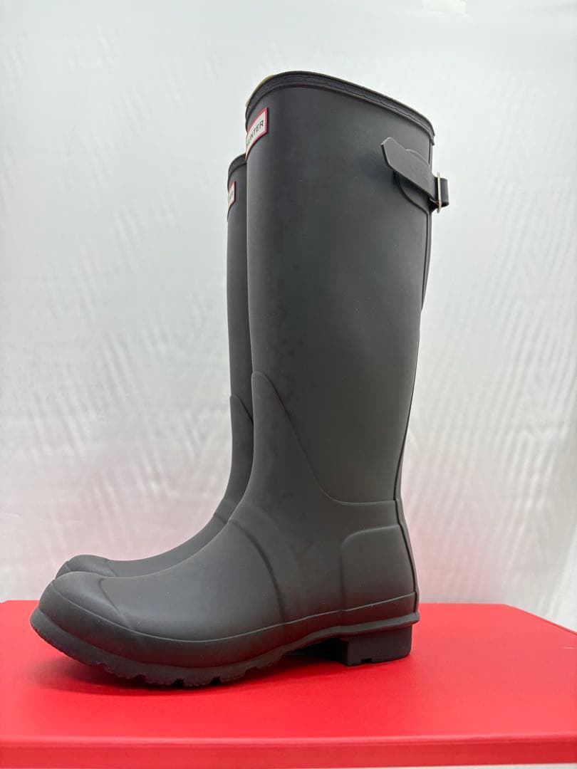 ①未使用 ハンター オリジナル トール レインブーツ ブラック　黒 24cm