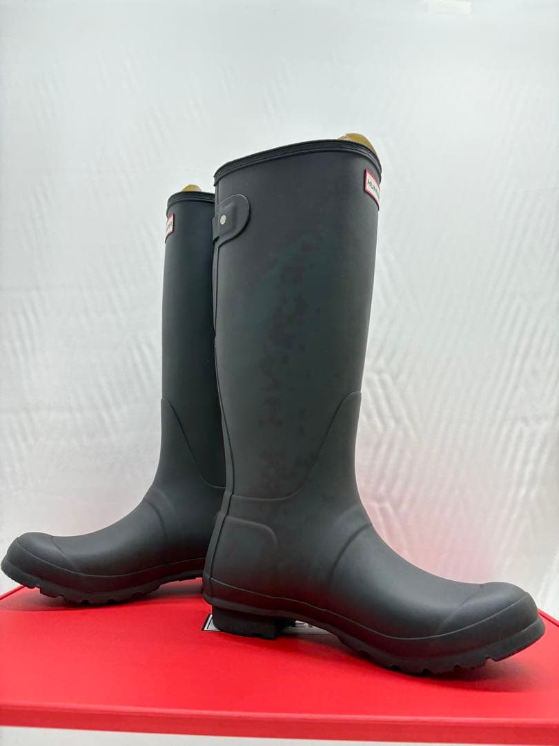 ①未使用 ハンター オリジナル トール レインブーツ ブラック　黒 24cm