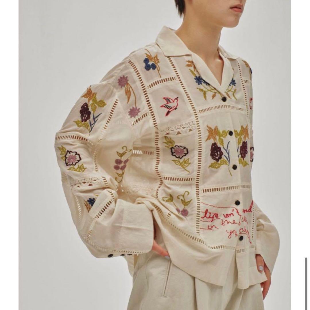 todayful パッチワークシャツ