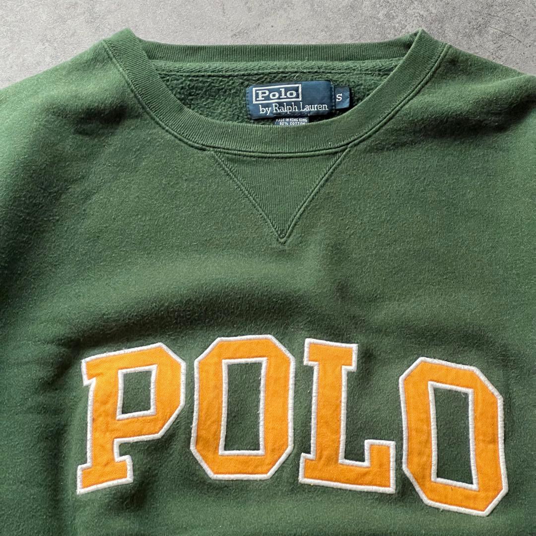 【即日発送・US古着】90s ポロ　バイ　ラルフローレン　ロゴスウェット　S
